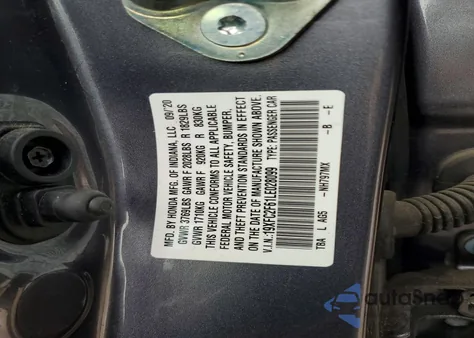 2020 Honda Civic Lx z USA, uszkodzony, nr VIN 19XFC2F61LE028099